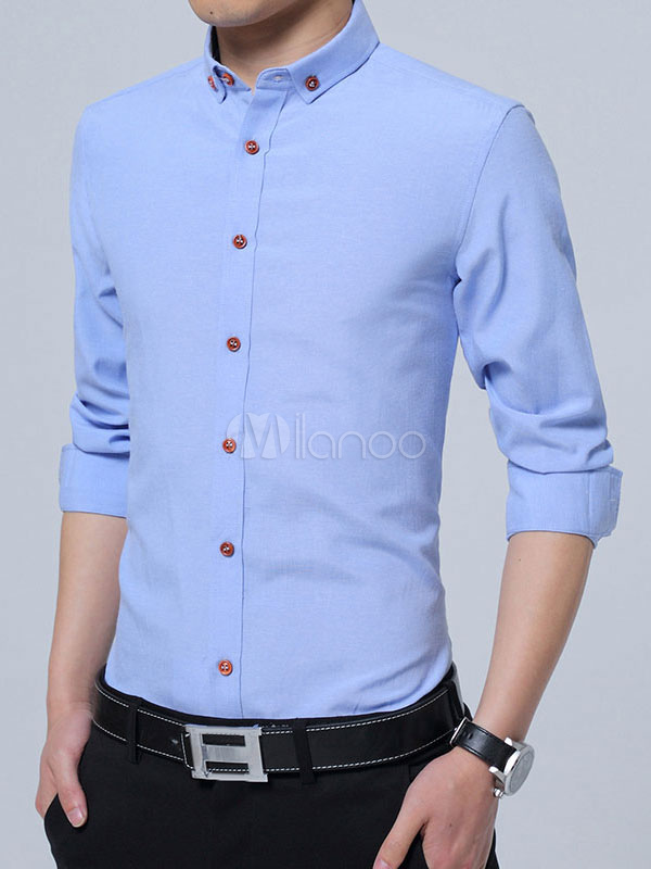 Venta Camisa De Vestir Hombre Celeste En Stock