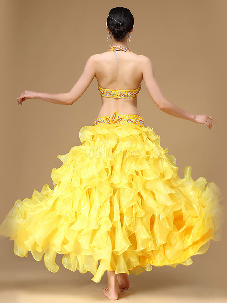 Magnifique Costume De Danse Orientale Mode En Organza En Fibre