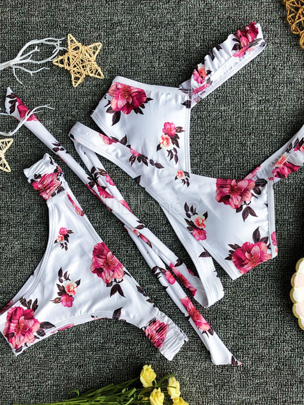 Sexy Bikini Swimwear Floral Bikini Badeanzug Riemchen R Schen Frauen