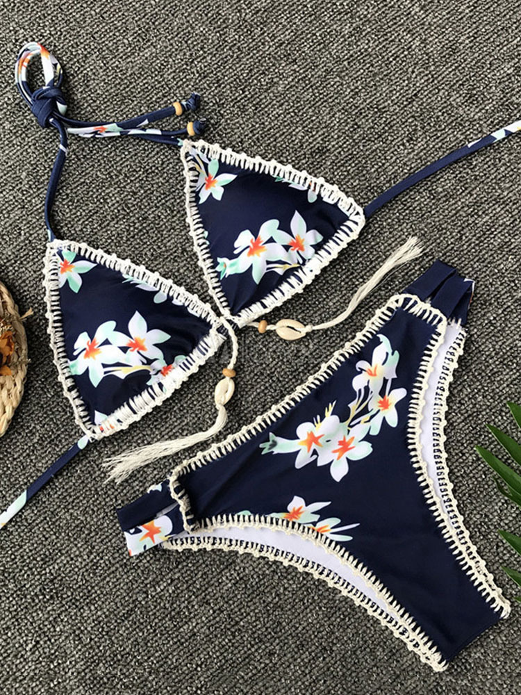 String Bikini Swimwear 2021 Sexy Thong Bikini Floral Print Beach