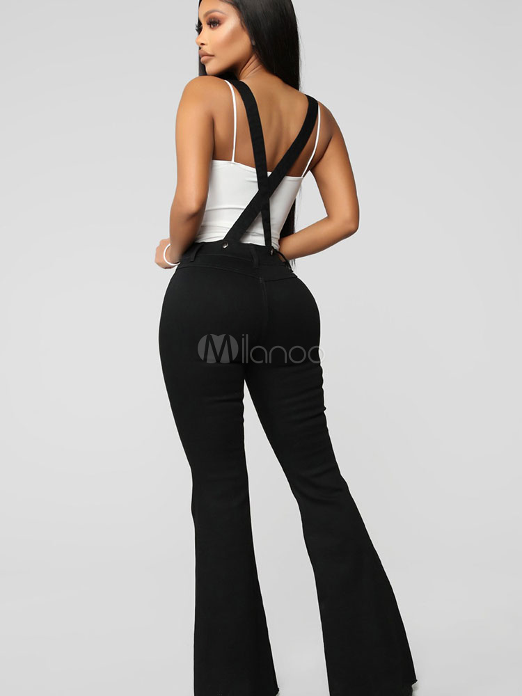 Monos Negros De Mujer Pantalones Vaqueros De Vaquero Pantalones