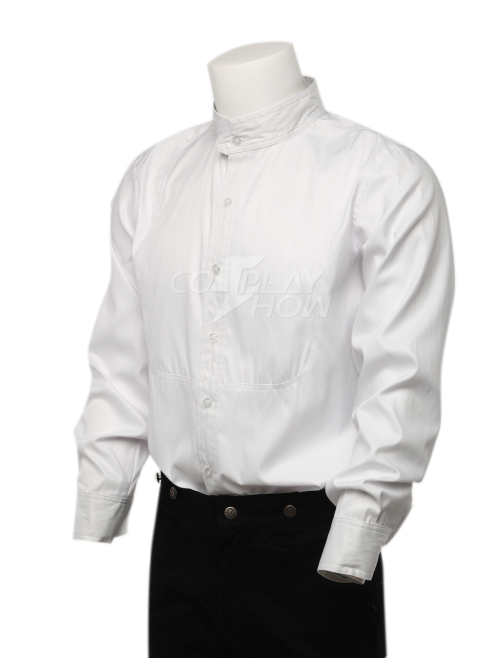 white button up shirt mens long sleeve