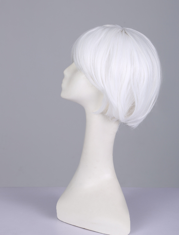 short white anime wig