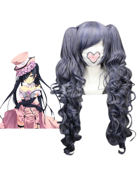 Black Butler Kuroshitsuji Ciel Phantomhive Cosplay Wig Girl S Long Curly Cosplay Wig Version