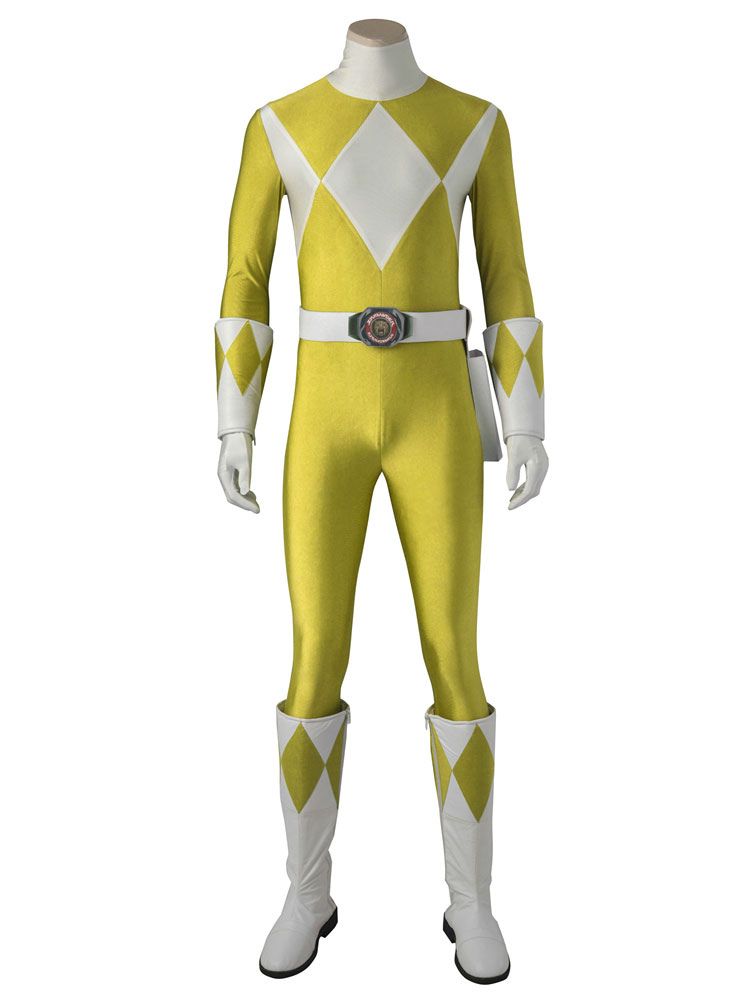 パワーレンジャー コスプレ ハロウィン フットウェア サッシュベルト ジャンプスーツ ライクラ スパンデックス イエロー Cosplayshow Com Jp