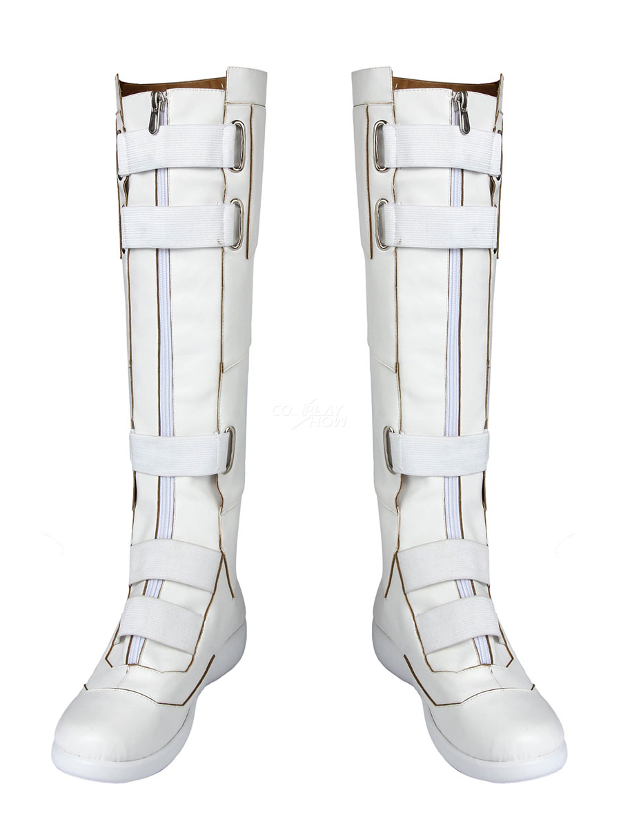 white cosplay boots