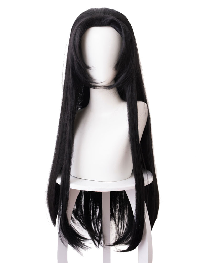 black cosplay wig