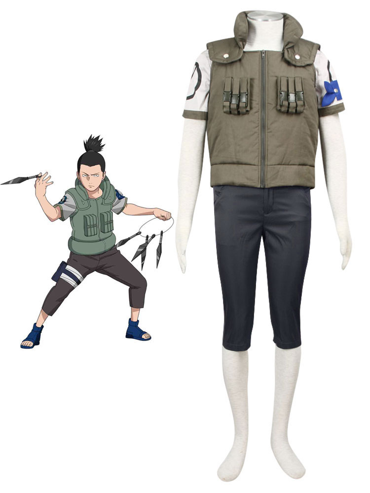 コスプレ Naruto ナルト 奈良シカマル カーキ コットン 制服用ラシャ ベスト チョッキ トップス パンツ Cosplayshow Com Jp