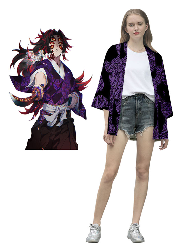 Demon Slayer Kimetsu No Yaiba Kokushibou Tsugikuni Michikatsu Kimono Only Anime Cosplay Costume Cosplayshow Com