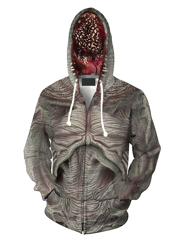 Halloween Stranger Things demogorgon play costume 3D print onepiece 10-12 12-14Y