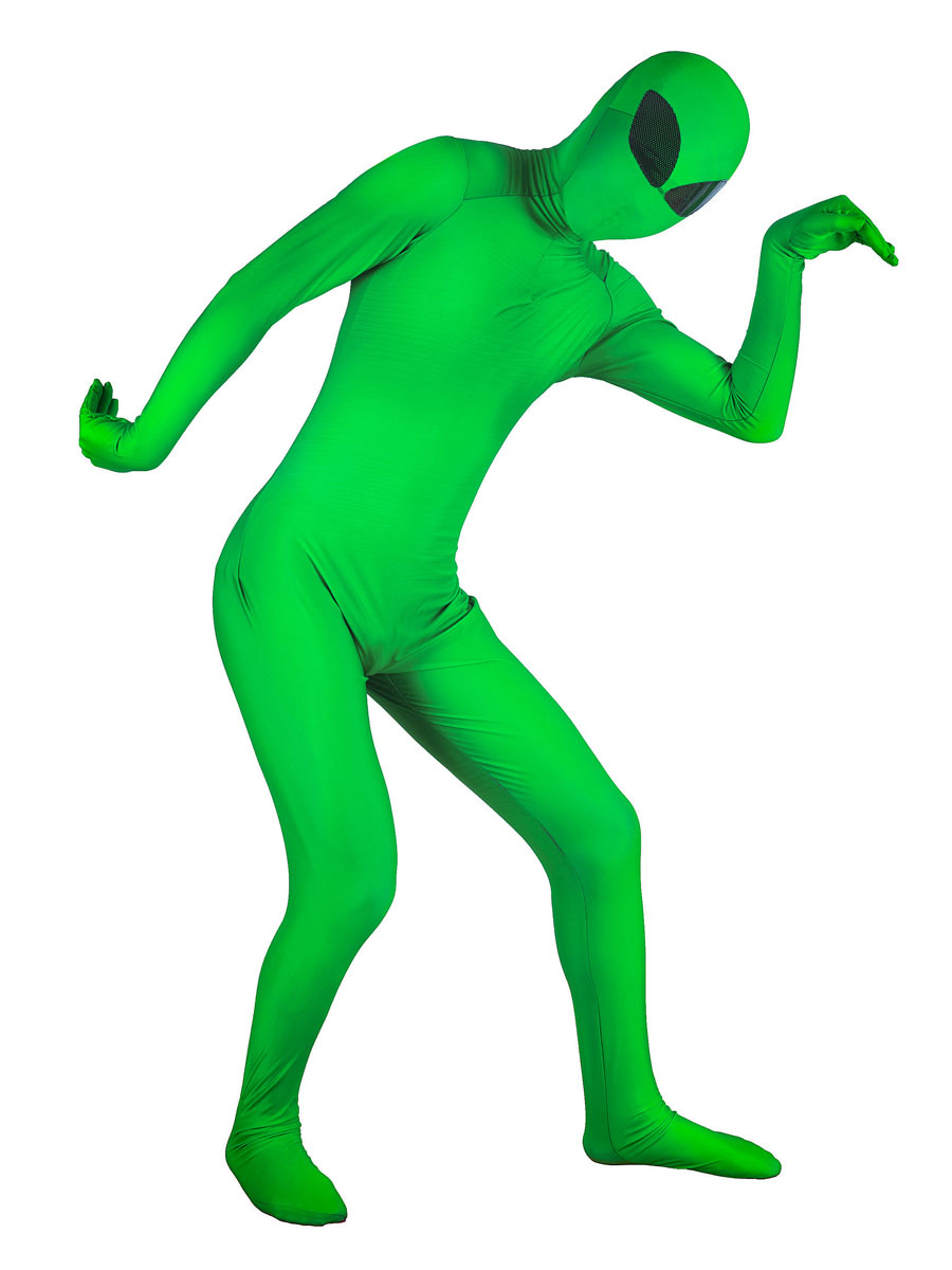 green spandex jumpsuit