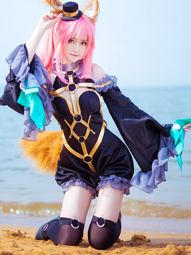 Fate Extra Fgo Fate Grand Order Caster Tamamo No Mae Black Magician Cosplay Costume Sets Cosplayshow Com