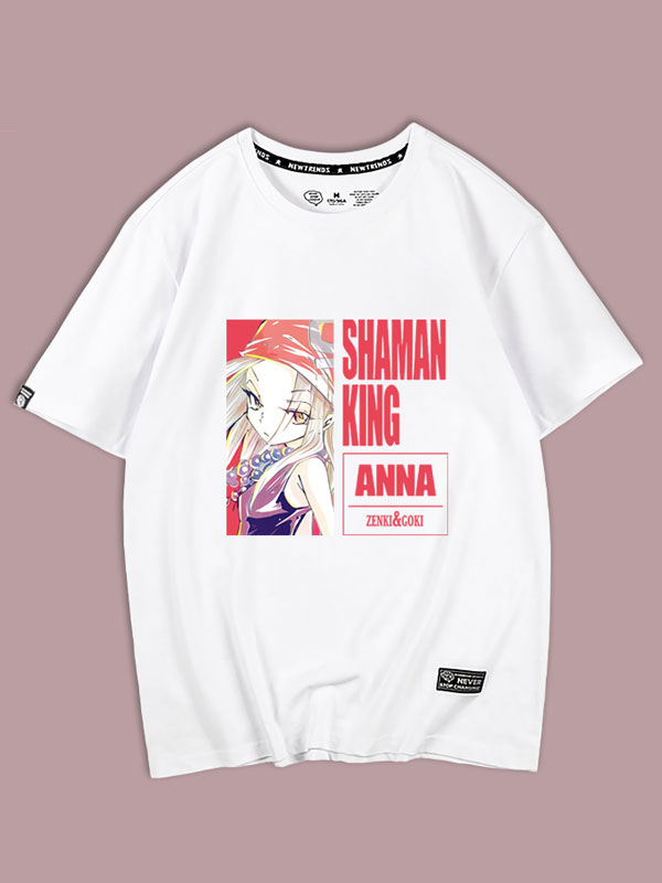 シャーマンキングアンナ京山ホワイトtシャツジュエルネック半袖ポリエステルアニメtシャツ Cosplayshow Com Jp