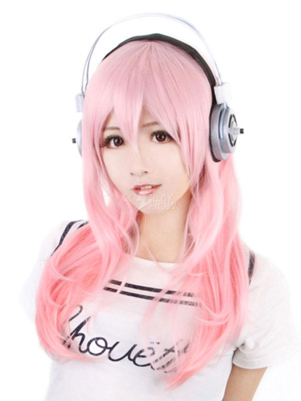 pink anime wig