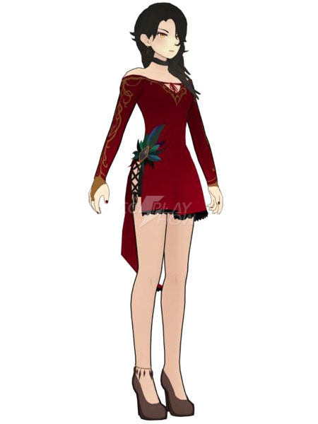 Multi Color Rwby Satin Cinder Fall Cosplay Costume 7688