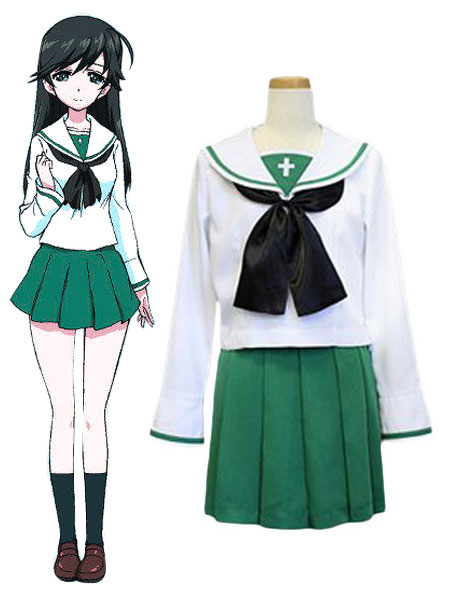 Girls Und Panzer Isuzu Hana Cosplay Costume Ooarai Girls High School Uniform Cosplayshow Com