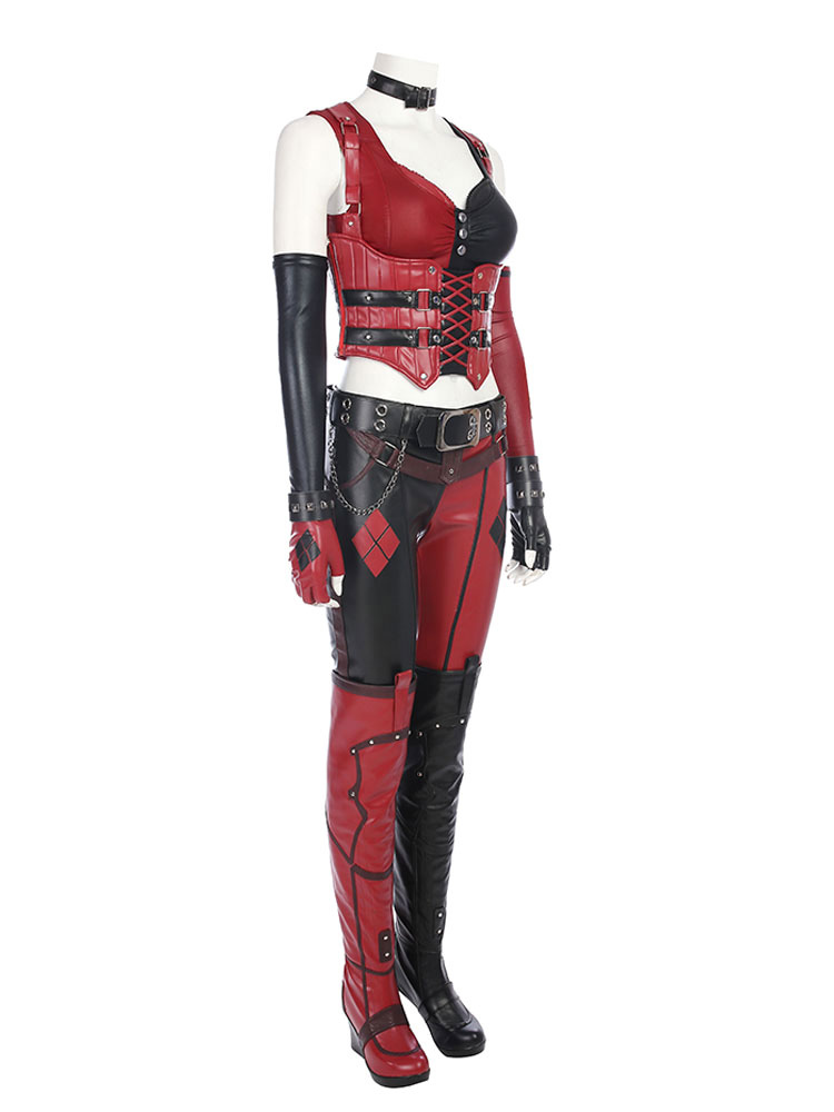 Batman Arkham City Harley Quinn Halloween Cosplay Costume - Cosplayshow.com