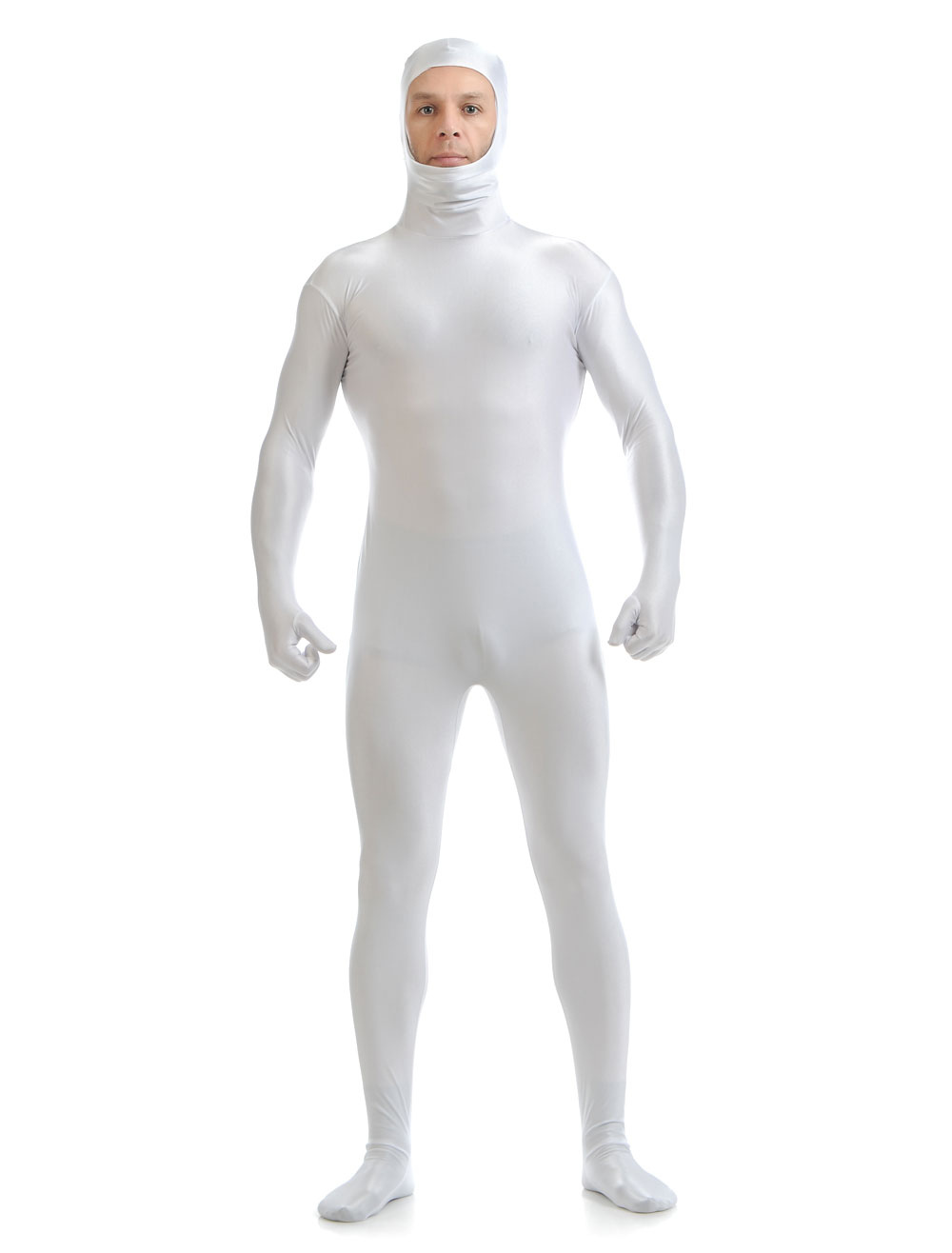 white spandex bodysuit