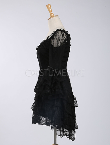 ゴスロリ ワンピース レース ブラック ロング姫袖 ロリータワンピース ドレス アイドル衣装 Costumeslive Com Jp