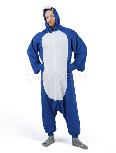 サメ 着ぐるみパジャマ 大人用 アダルト ロイヤルブルー 動物 フランネル 男女兼用 コスチューム ハロウィン Costumeslive Com Jp