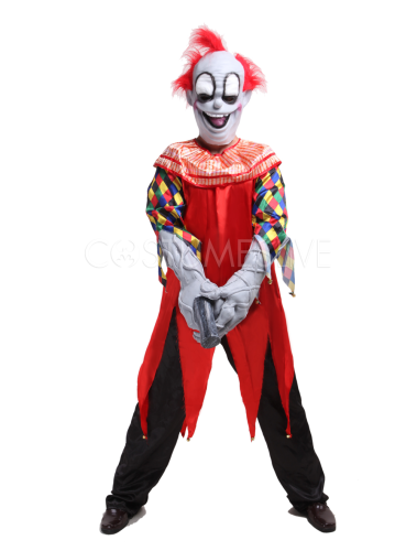 Halloween Red Clown Costume Horrible Circus Costume Cosplay ...