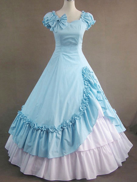 light blue victorian dress