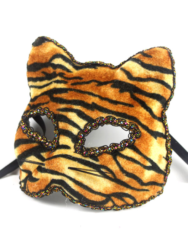 Halloween Mardi Gras Cat Mask - Costumeslive.com