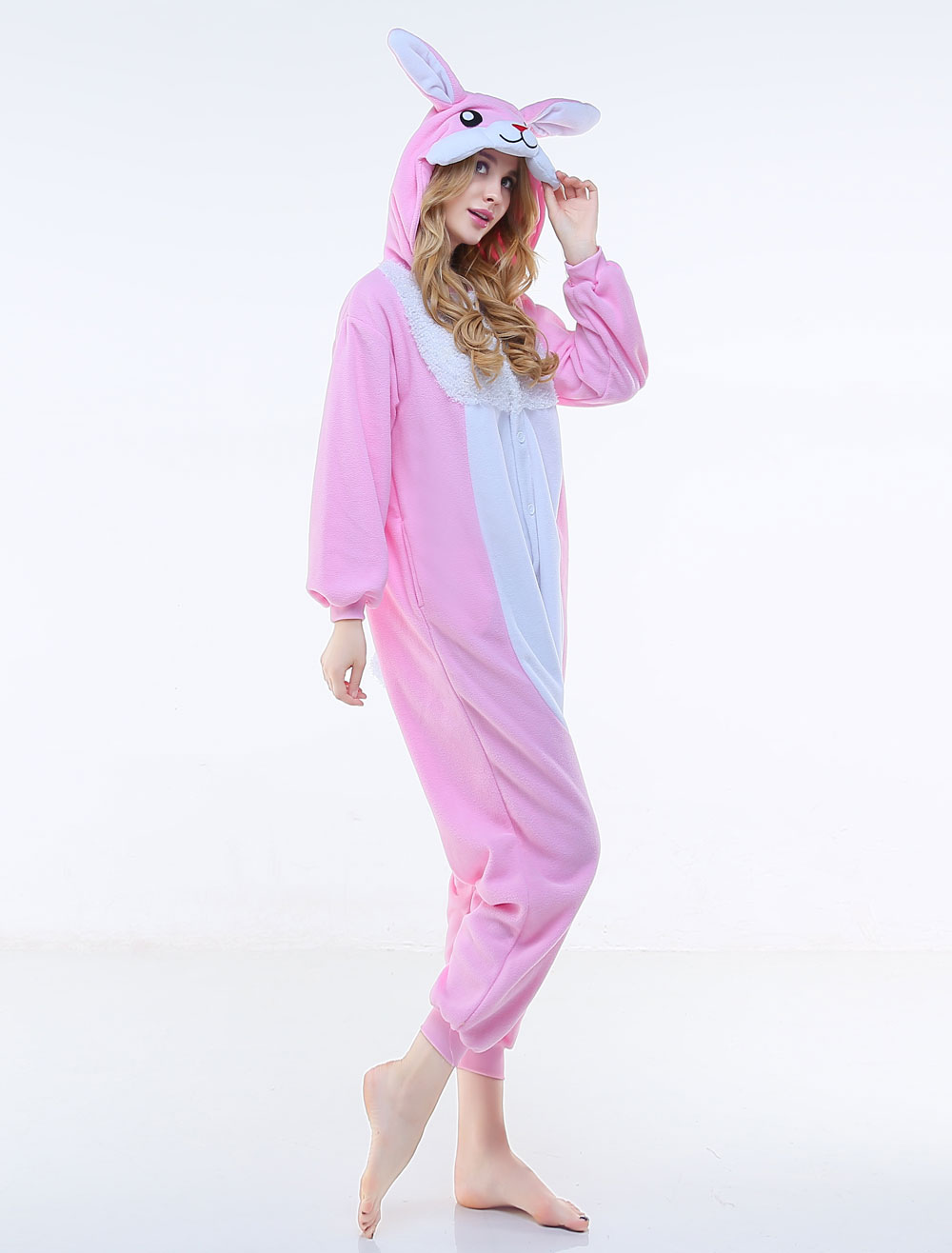 Kigurumi Pajamas Easter Bunny Onesie Unisex For Adult Mascot Synthetic Halloween Costumeslive Com