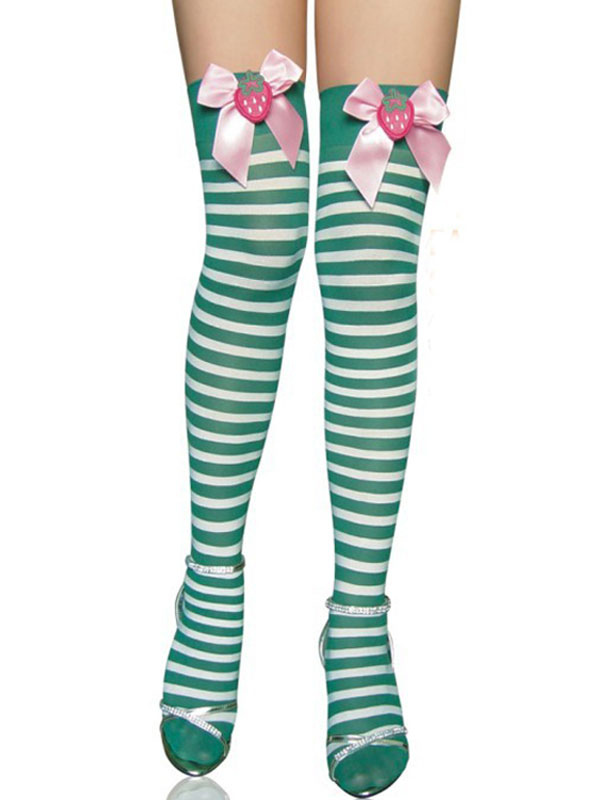 girls striped knee socks