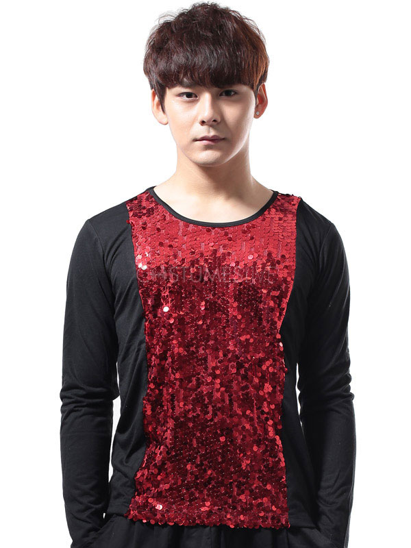 red sequin t shirt