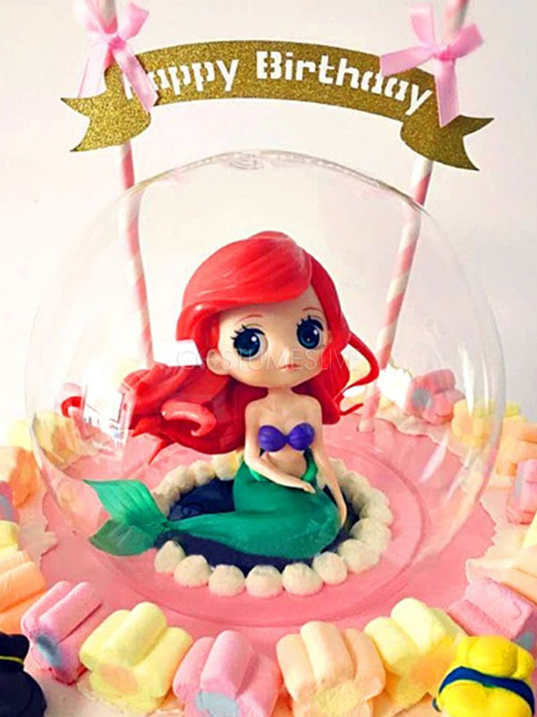 Mermaid Cake Toppers Princess Figurine Doll Baby Birthday Party Decorations Halloween Costumeslive Com