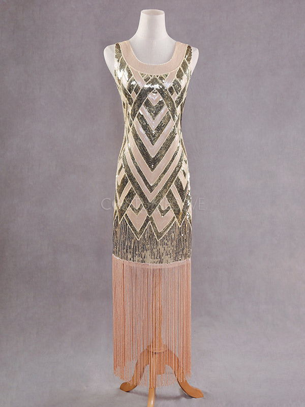 1920 maxi flapper dress