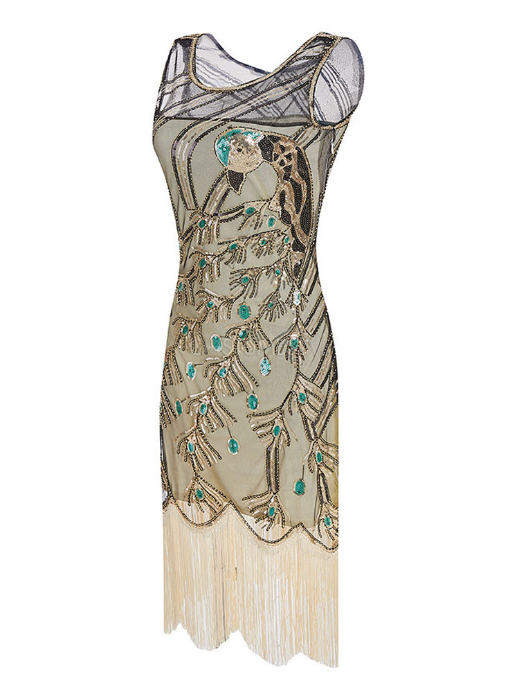 1920s peacock dress