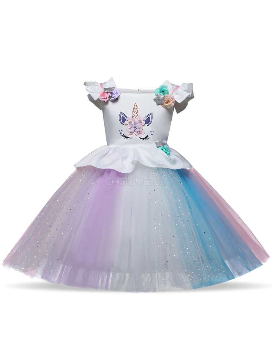 white unicorn dress
