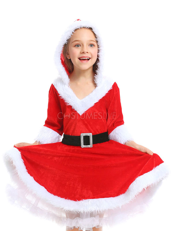 子供クリスマス衣装サンタクロースコスプレチュールレッドドレスキッズコスプレ衣装 Costumeslive Com Jp