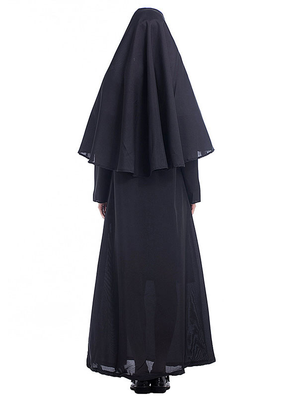 ハロウィンコスチューム女性の修道女ツートンカラーフード黒い服ハロウィーンホリデーコスチューム Costumeslive Com Jp