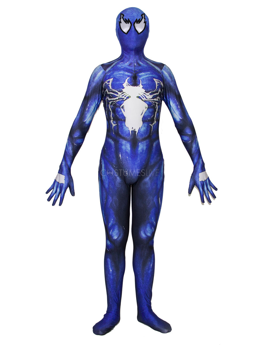 blue spandex jumpsuit