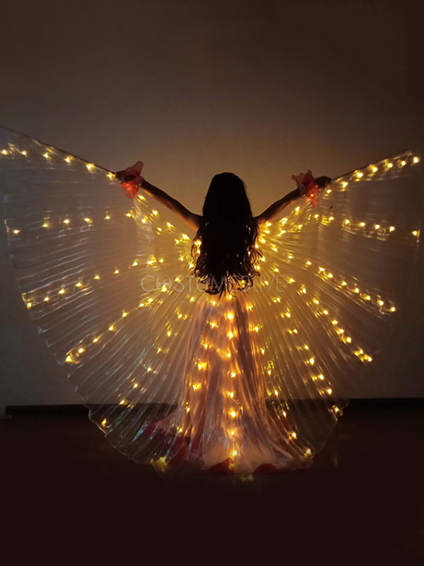 carnaval parfait pour la danse du ventre ailes de papillon lumineuses Crazyfly Cape LED pour danseurs pour enfants fête