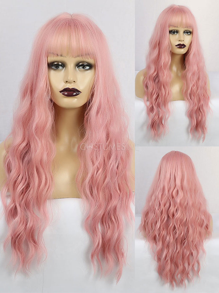 parrucche rosa lunghe