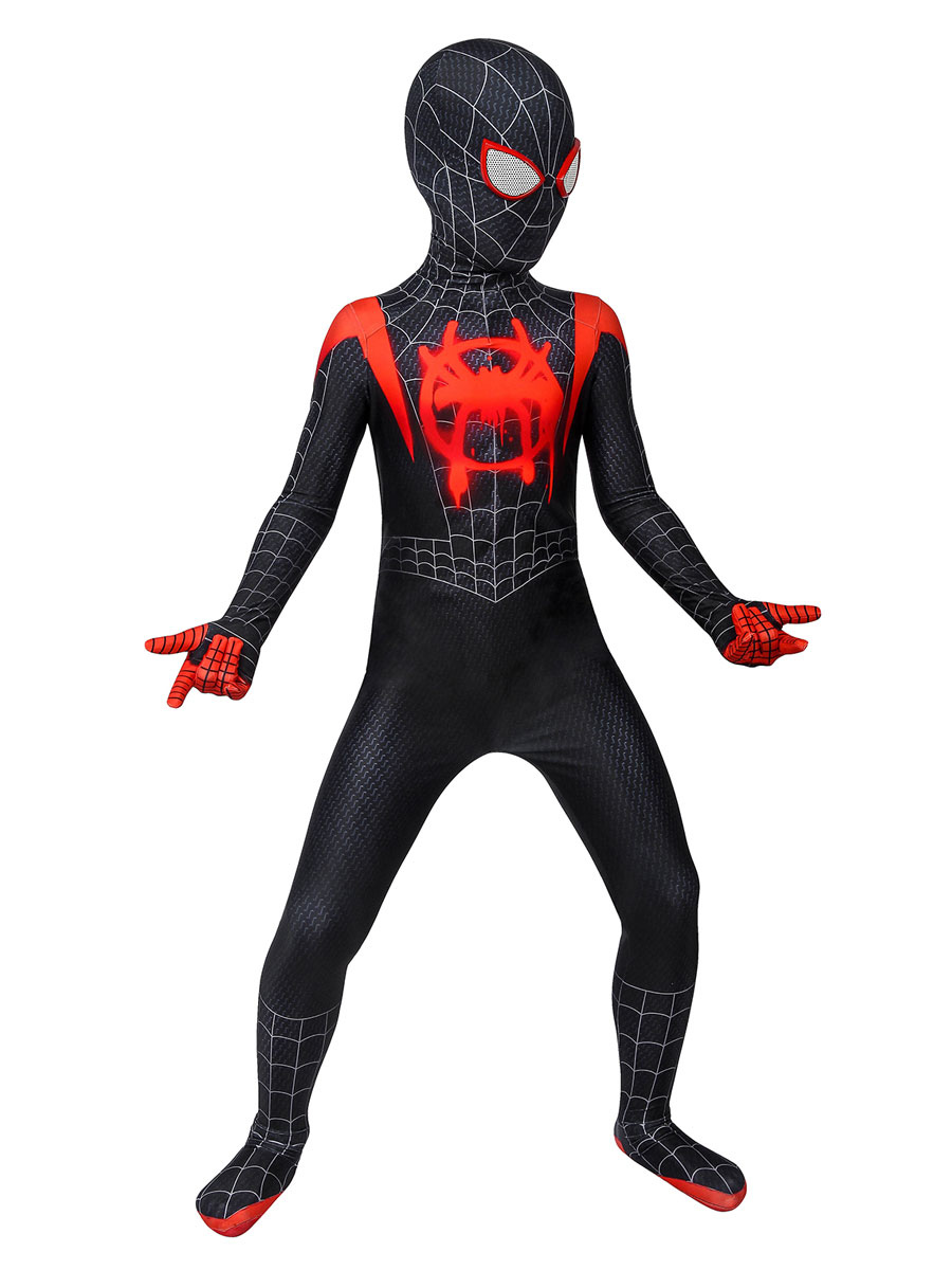 Millas Morales Spider-man Cosplay Disfraz Mono Unisex Para Niños Spandex monos