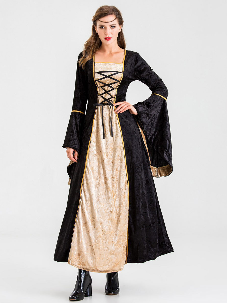 中世のレトロなドレスルネッサンスガウンレースアップベルスリーブドレス Costumeslive Com Jp 中世のレトロなドレスルネッサンスガウンレースアップベルスリーブドレス Costumeslive Com Jp