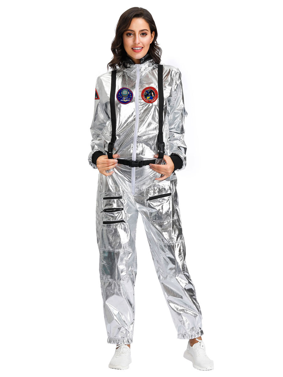女性宇宙飛行士コスチュームジャンプスーツホリデーハロウィンコスチューム Costumeslive Com Jp