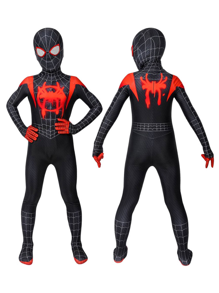Millas Morales Spider-man Cosplay Disfraz Mono Unisex Para Niños Spandex monos
