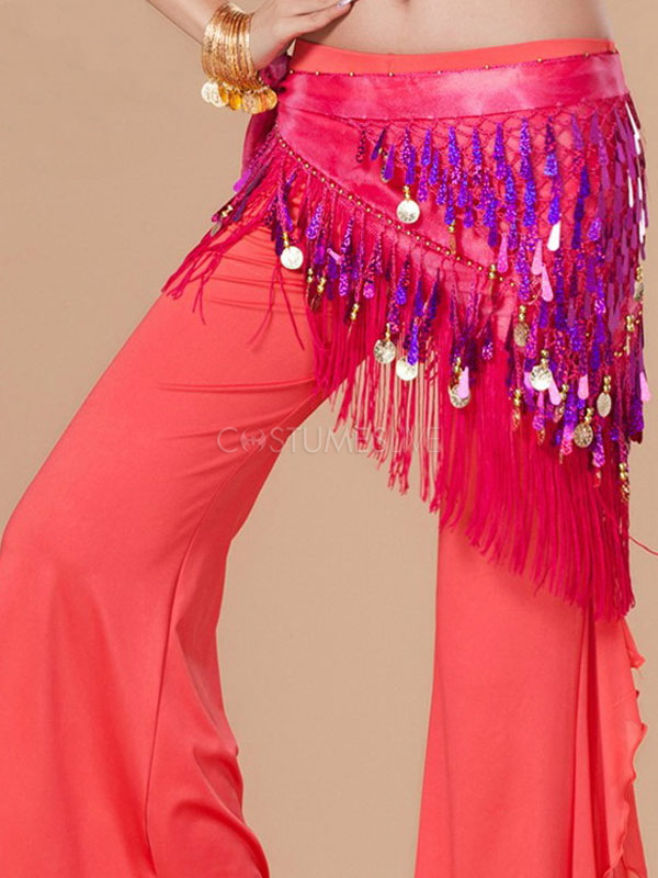 Belly Dance Costume Fringe Layered Tulle Womans Bollywood Dance hip ...