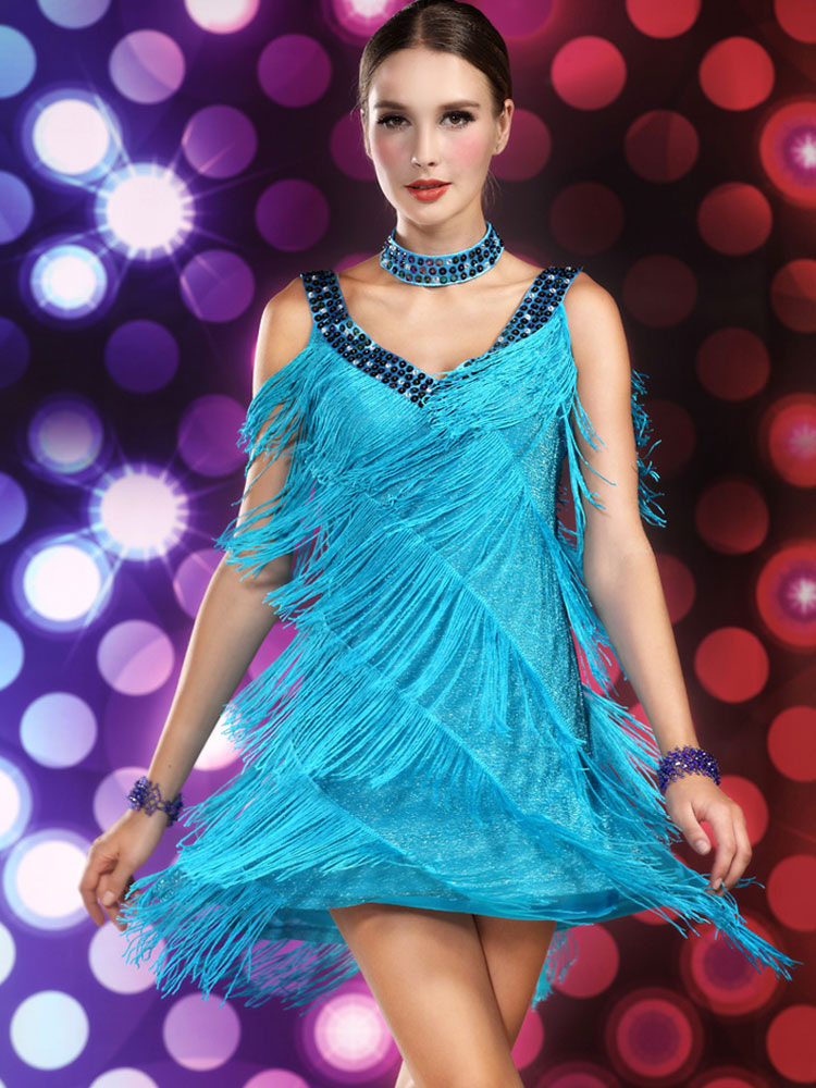 ゴージャスなフリンジ ボディコン レディース ラテン系のダンスの衣装 Costumeslive Com Jp