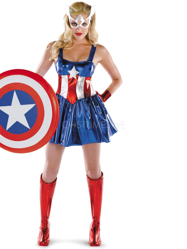 ファンタジー仮装 コスチューム衣装 新作 キャプテン アメリカ 女性用 大人用 Costumeslive Com Jp