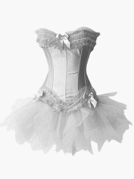 white corset and tutu set