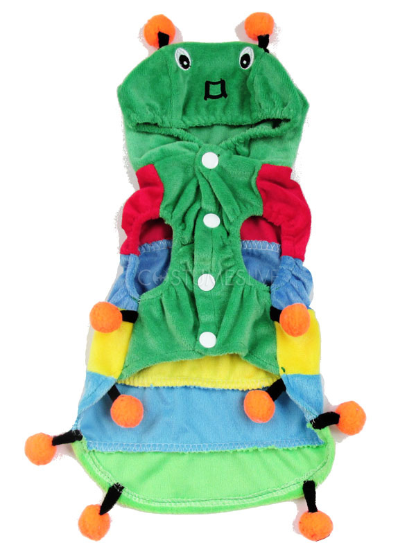 Halloween Dog Costume Caterpillar Green Pet Costumes