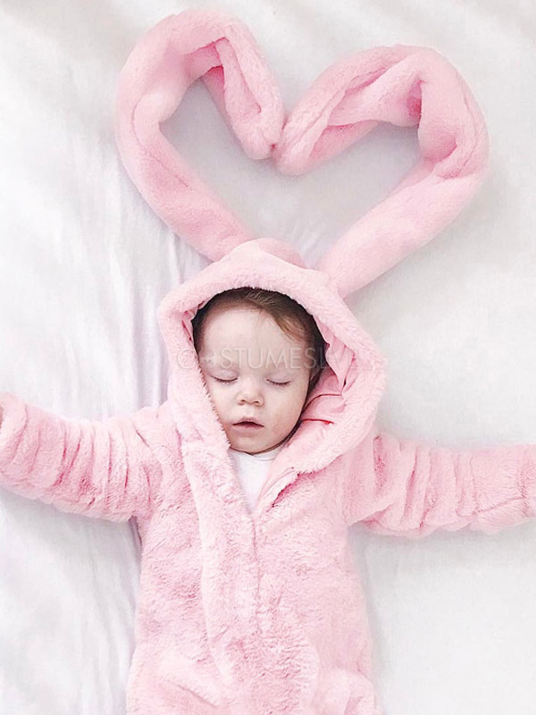 baby pink bunny costume