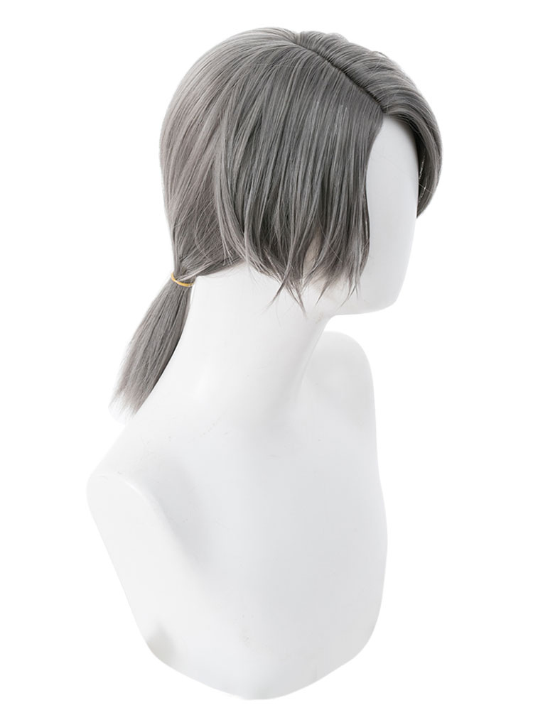 Anime Boy Halloween Cosplay Wig Short Grey Wig - Costumeslive.com